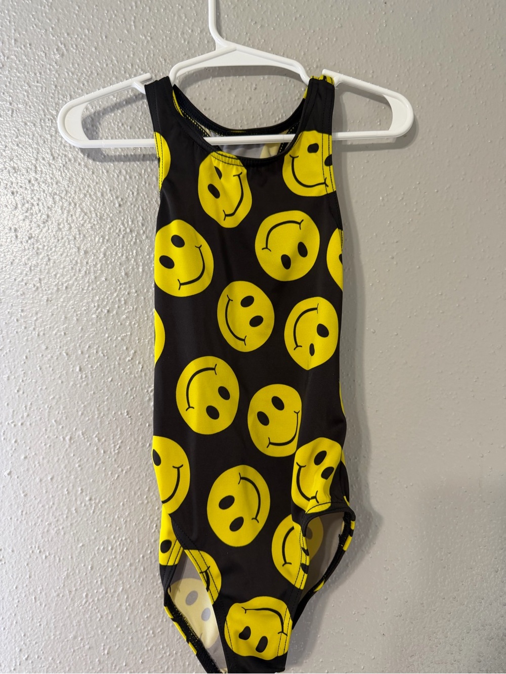 Gymnastics leotard with Yellow Smiley Faces